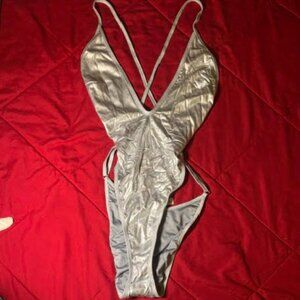 silver baddie bathing suit